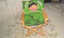 Dora the Explorer chair will make a perfect place for your little one to sit.
With bright and colorful Dora Adventures designs.
Your princess is sure to enjoy countless hours of playtime with this toddler's chair.
It's built of solid sturdy wood frame to