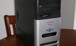 Compaq Presario S6200CL PC tower for sale:
AMD Athlon 2800+
2 GB system memory
120 GB hard drive
DVD ROM drive
CD ROM drive
Via KM400 video
Realtek audio
Running windows 7 Pro with updates.
MS Word, Excel, internet ready.
Runs excellent. Very clean.
Pick