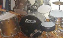 Complete drum set including stool and practice pads. Drums are Baron brand.
For further details and inquiries please call Warren at 613-224-1125.