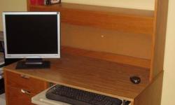 Computer desk with 2 shelves, bulletin board and light built in.
Very sturdy, Computer keyboard tray added.
Call or email for more info
$75
We'll take the ad down when it's no longer available, so if it's still posted, we still have it!