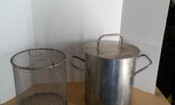 Stainless Steel Crab Cooking Pot with basket