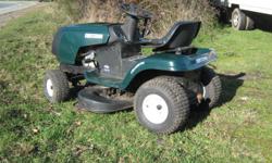 Craftsman lawn tractor/mower
5 speed - 38 " cut
Recently serviced
New belt
Runs good
Good condition