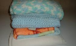 Set of  6  crib size blankets in each  lot - some are  crochet & very  warm & beautiful.. smoke * pet  free home ,,each set   $10.00