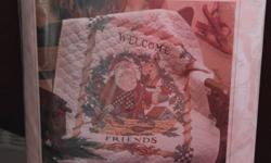 Stamped x-stitch quilts - new in packages
 
$25.00 each
34x34" each except for seasons greetings 45x45"