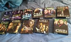 Selling my CSI Season 1-10 Dvds. All in excellent condition. Watched only once. Asking $60 for the lot of them