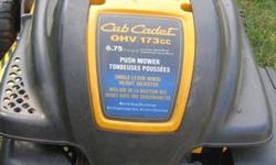 Cub Cadet push lawnmower is in very good condition
For more information and details, please call Radek @ 647.833.8936
Email: radekowsicki@gmail.com