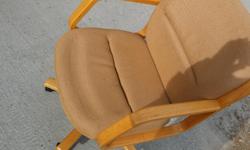 Cushioned chairs with oak armrests, executive office type, 13 matching, $30 each or $275 for all. Email or text me at 306-540-6774, Pilot Butte.