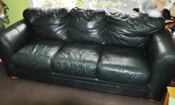 Large dark green leather couch. Good condition. Big and comfy!
 
$250