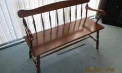 Solid maple Deacon's Bench. Excellent condition.