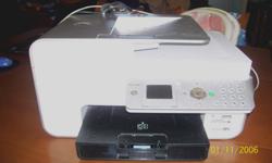 Dell 966 Photo Printer all in one. Works great. Price negotiable.
Inkjet printer, does photocopies, scans, faxes. Has the photo card reader in the front for printing right from your camera memory card, and USB photo stick.
Comes with software and printer