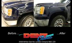 Dent Clinic ? Paintless Dent Repair  OPEN SATURDAYS! 
Since opening in early 2011, the word has been spreading! Car owners all over the London area have been choosing Dent Clinic as the Affordable Alternative for minor auto body dent repair. 
It?s the
