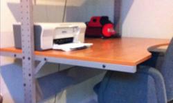 Sturdy metal frame desk. Surface is brand new. Desk measures 36Wx46Lx56H. Pick-up only.