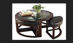 ----------------------------
Square table with4 chairs $250
Round table with 4 seats $250
Pick up only
Both in dark brown color
Great condition
