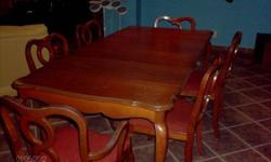 Dining Room Table Expandable from 40"-96" 5 inserts, with 6x Chairs.  Table has been in the family for over 25years.