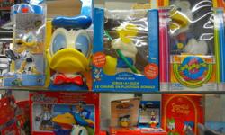 HUGE ASSORTMENT OF
DISNEY DONALD DUCK ITEMS
WAY TOO MUCH TO LIST!
PLEASE STOP BY AND TAKE A LOOK::
KOOLSTUFF TOYS
847 KING ST. E (at GIBSON)
HAMILTON, ON
905-547-7280