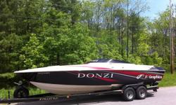 1998 Donzi ZX- 27?-7?. Professionally rebuilt  502 Mag dyno?d at 508 HP @ 4700 RPM with EFI Thunder  Headers, Captains Choice exhaust,  Lanthom Marine hydraulic steering, Bravo 1 Labbed 22 pitch prop, Bennett trim tabs, and a new sound system with a 1200