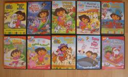 I am selling the most popular DVDs for young kids, including Dora and Diego series and a lot more. $3 each, or $25 for 10, or $90 to take them all. DVDs include:
Dora series (19)
Diego series (6)
Little Einsteins series (5)
Wonder pets (1)
Toopy and Binoo