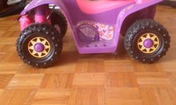 For sale is a Dora motorized 4 wheeler for kids with helmet, in great condition.