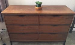 Mid-Century Modern, Good Condition, Teak Stain, solid wood throughout