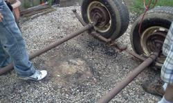 DUAL AXLE for trailer with tires and rims