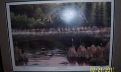 DUCKS UNLIMITED SIGNED PRINT BY RICK KELLY- UN FRAMED