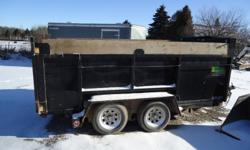 Dump trailer with high sides.
-6'x12'
-annually serviced
-doors swing down/out
-rated 3-1/2 ton
Great for mulch/ topsoil