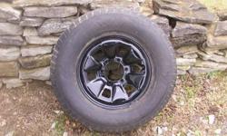Brand new tire, Toyota Tacoma 6 bolt rim, SP Qualifier, P225/75R15, sold truck, don't need spare, price is firm.