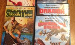 7 DVD's in total
Spider Man 1 and 2
Crocodile Hunter
Shrek 2
X2 - X Men United
How to Train your Dragon
Boneknapper Dragon