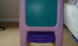 Double sided easel. whiteboard/chalkboard. Excellent condition.
Call 519-749-9709