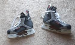 A pair of Men's Easton Skates, size 12E. Unused, been sitting in a box since they were given as a gift. Never even sharpened, just a little dusty. Reasonable offers considered.