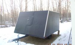 Will hold 2 snowmobiles, 12 to 14 years old
Dimensions: 8' wide, 116" deep, rear door opening 93" frame to frame and 57" high, inside floor 8' wide
Phone calls only please 613-477-2470 $1800 reduced for quick sale $1495