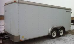 looking to trade for a trailer with a rear ramp door. needs to be around same size and condition. this is a 7 x 16 with barn doors. 5'5" rear door height. has new tires, torsion axles, electric brakes on all tires. pulls great. lights all work. very happy