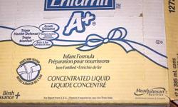 I have a box of Enfamil A+ concentrte liquide only used one can my son did not like it. Its the kind that you add water to it. Check out my other ads.