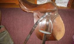 Great starter saddle for small horse or a pony....comes with stirrups. Also size 24 grey breeches, black HARRY HALL riding blazer-small, western show halter and bridle, grey & pink cowboy boots-8, brown and red boots-8