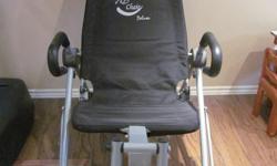 black exercise chair with manual