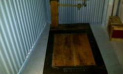 beautiful condition antique fairbanks grain scale. Fairbanks is one of the oldest manufacturers of grain scales and have been in business for 181 years! fairbanks.com This piece could be used as decoration or a coffee table. It is in beautiful condition.