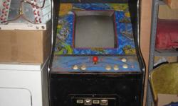 I have a "Fight" stand up video arcade machine for sale. Not in working condition.  I do have spare parts for it.   The screen  can be replaced with a normal T.V. screen that's the same size  I have that as well.  It is 32"D, 25"W & 5' 7 1/2" H.  If