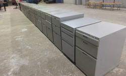 WE HAVE a GREAT SELECTION of USED "MOBILE" (on wheels) SMALL FILE CABINETS AVAILABLE FOR a SMALL PRICE. All come with keys that lock all drawers and all are in excellent working condition. These are a commercial-quality product, not the lightweight