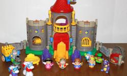 IF YOU ARE READING THIS AD THAN THE ITEM IS STILL AVAILABLE.
I have the complete castle set & more.  You get the King, Queen & Princess,  The Knight, The Wizard, the Court Jester, The Woodsman, 1 Dragon, 1 wagon,  3 horses, 1 bed,  1 throne, 2 chairs.