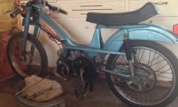 I'm selling my 1978 Motobecane Mobylette moped. I've had a lot of fun with this and I'm sad to see it go! It's a 49cc, two-speed automatic, with a variator transmission(google it, pretty cool). Lots of new parts, and plenty of extra parts that would come