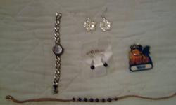 For Sale Assorted Jewellery and a Watch, see pictures attached, asking $5 for all.