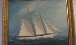 FOR SALE: Truly Beautiful Oil Painting of Tall Ship, EMAIL FOR PRICE