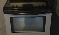 Black and grey electric stove and oven