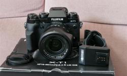 $1100
Fujifilm XT-1(black) camera with Fujinon zoom lens XF 18-55mm F2.8-4 R LM OIS and hood.
Comes with 8gb Sandisk Extreme SD memory card, MHG-XT hand grip, EF-X8 bundled flash, JJC wireless remote shuttercharger, 3 batteries, manual, USB cable, lens