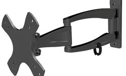 WhateverYouWant.ca... HST Included.... Brand New & In-Stock!
This mount bracket supports adjustments in four dimensions; it can be swiveled Â±90Â°, can be tilted Â±20Â°, and can be rotated Â±10Â°. Additionally, it can be extended from a minimum distance to the
