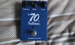 For sale are 2 pedals that I don't have any use for as of now:
-Fulltone '70. It's modeled after a silicon fuzz face, but with an added 'Mid' control that allows you to push the sound a bit more. There's also two trim pots inside that adjust the sound.