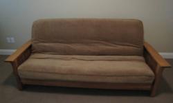 FUTON
Upgraded Mattress from original Futon
removable mattress liner
NO Dogs or Pets on Futon
Excellent condition
32" High
7' Long
Call 604 308-7475