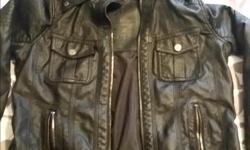 Leather jacket from Garage. Bought for $70 last year. Don't wear it - only been worn a few times. In like-new condition.
