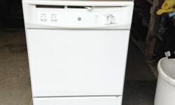 24" GE portable dishwasher, energy star certified, 5 cycles and 2 options. Touch tap controls. Wood grain laminated top. Like new, only been used a few times. New ones cost $750