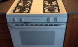 GE White Gas Range, good condition, works great.